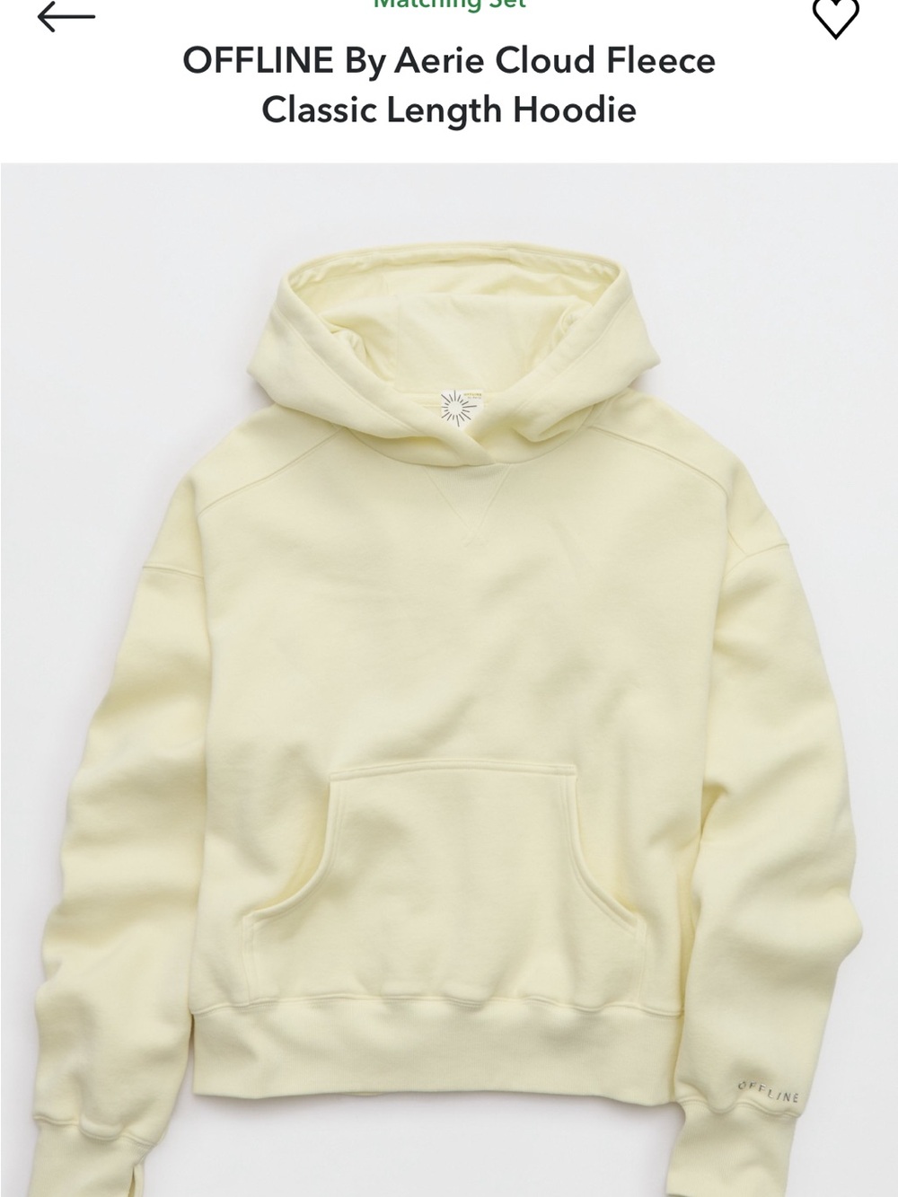 Aerie Offline Cloud Fleece Classic Length Hoodie